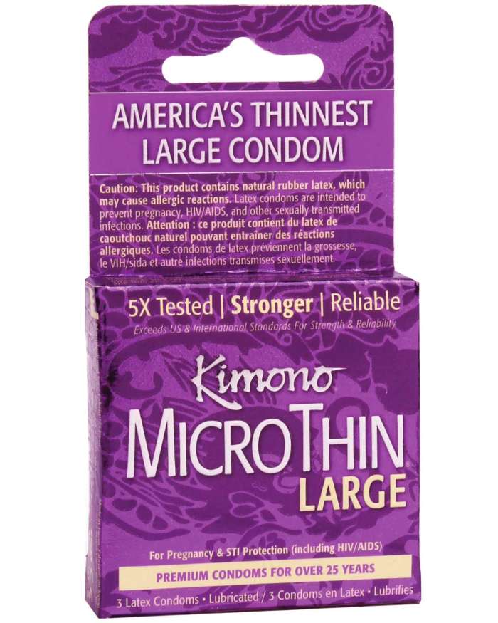 Kimono Micro-Thin Large Lubricated Latex Condom