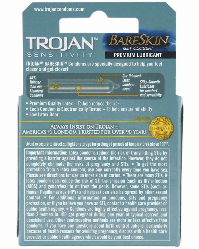 Trojan BareSkin Lubricated Latex Condoms