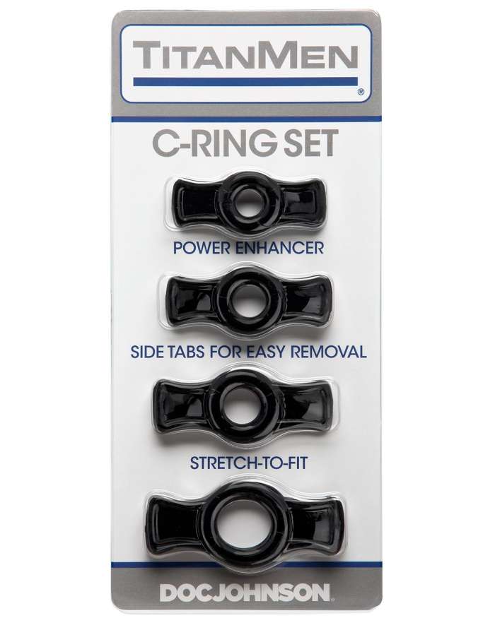 Doc Johnson TitanMen Tools Cock Ring Set (Pack of 4)